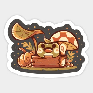 Fall Frog Sticker